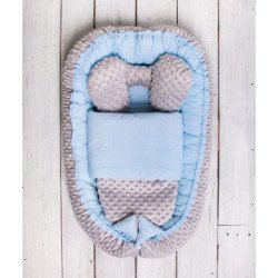 Lizdelis naujagimiui "SWEET BABY", melsvas