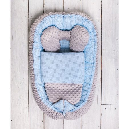 Lizdelis naujagimiui "SWEET BABY", melsvas