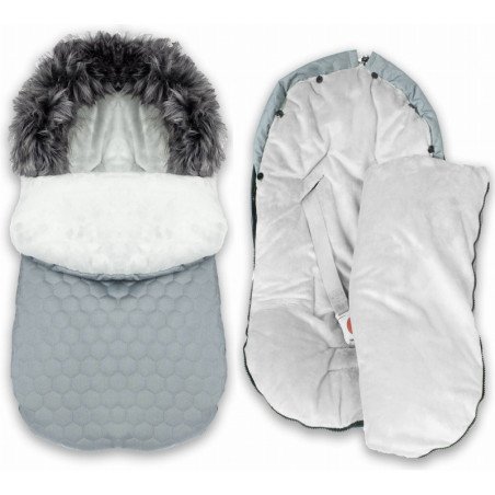Miegmaišis vežimėliui, kėdutei  3 in 1 0-13 kg "QUILTED GRAY" 85x40