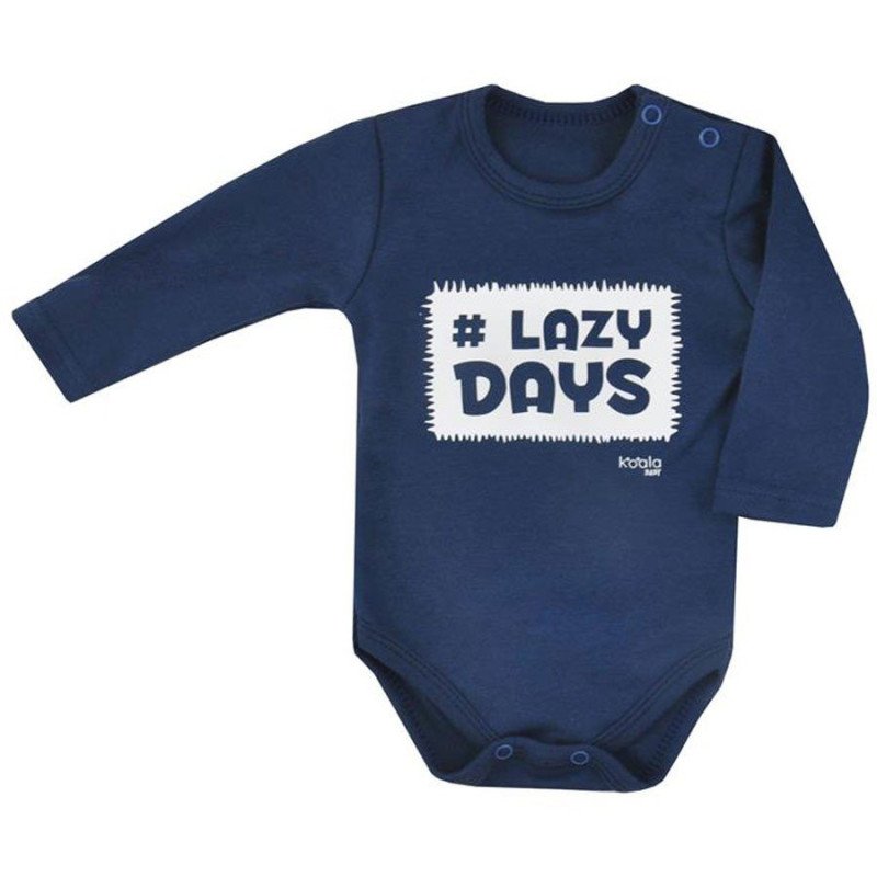 Smėlinukas ilgomis rankovėmis "LAZY DAYS", mėlynas