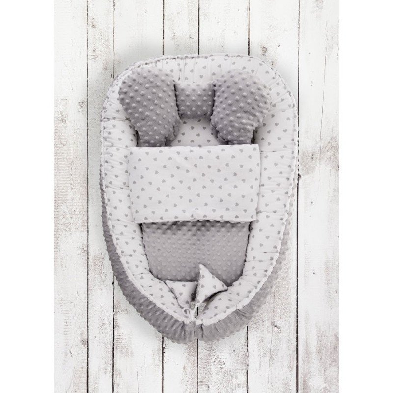 Lizdelis naujagimiui "SWEET BABY", pilkas