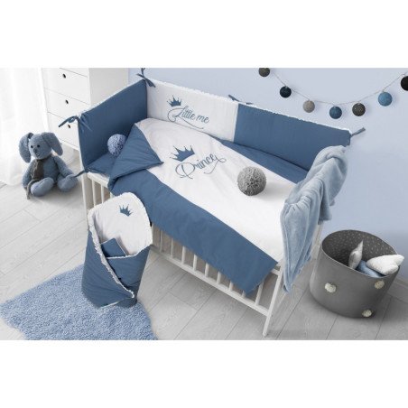 Rinkinys "ROYAL BABY", 2 dalių patalynė kūdikiui, melsvas