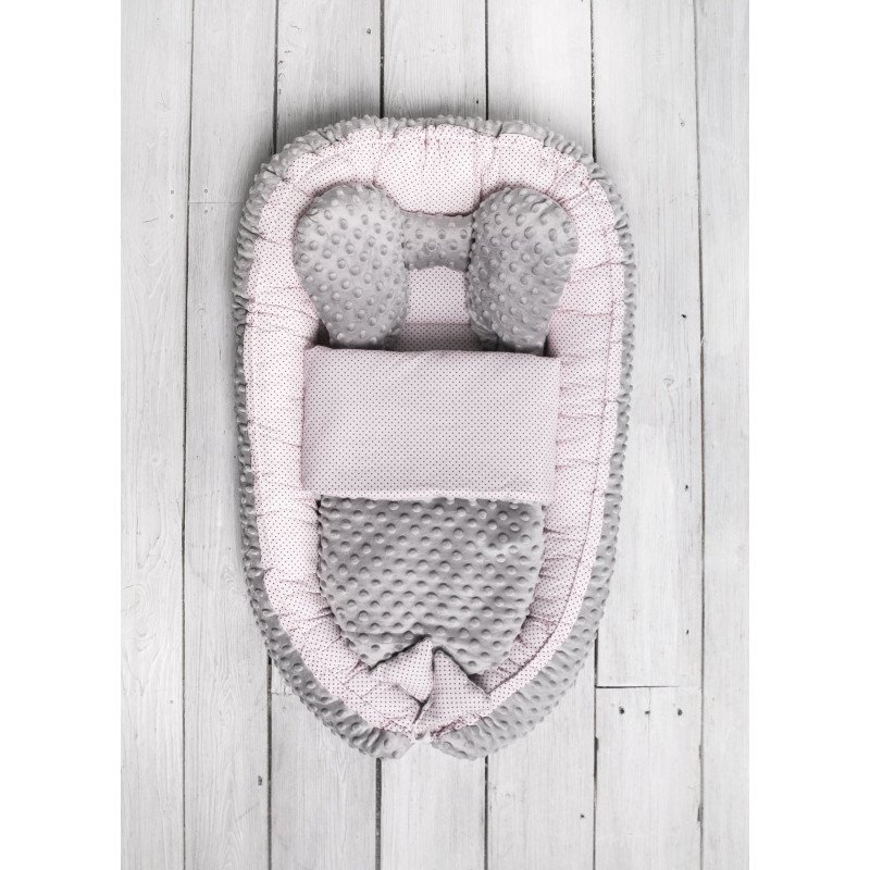 Lizdelis naujagimiui "SWEET BABY", rausvas