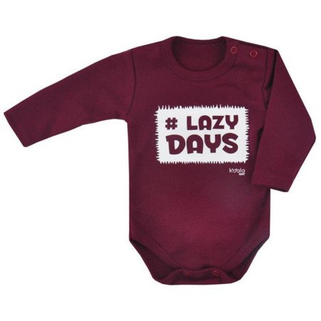 Smėlinukas ilgomis rankovėmis "LAZY DAYS", bordo