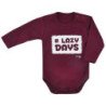 Smėlinukas ilgomis rankovėmis "LAZY DAYS", bordo
